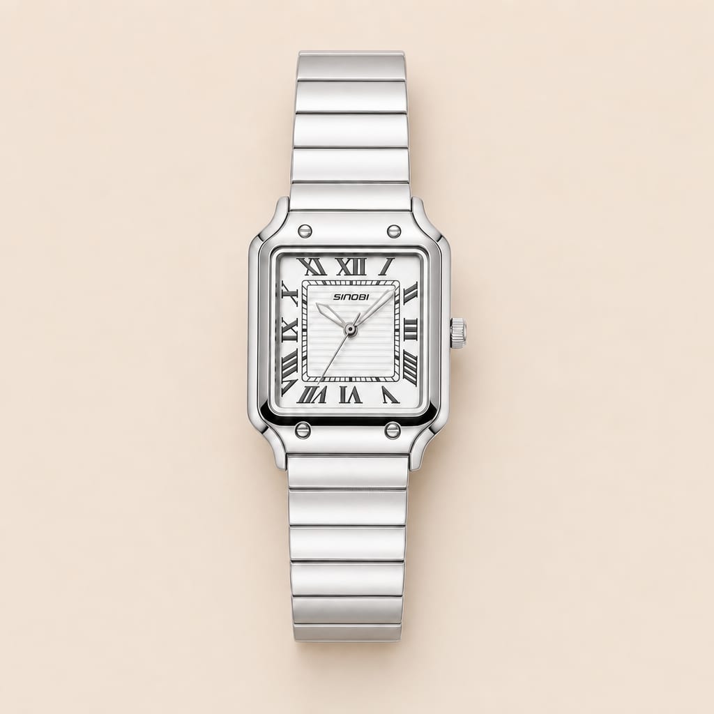 Reloj Aciera Signature, vista frontal acabado plata